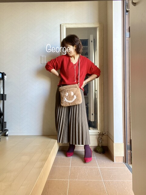 赤と茶色のリンクコーデ Le Style George