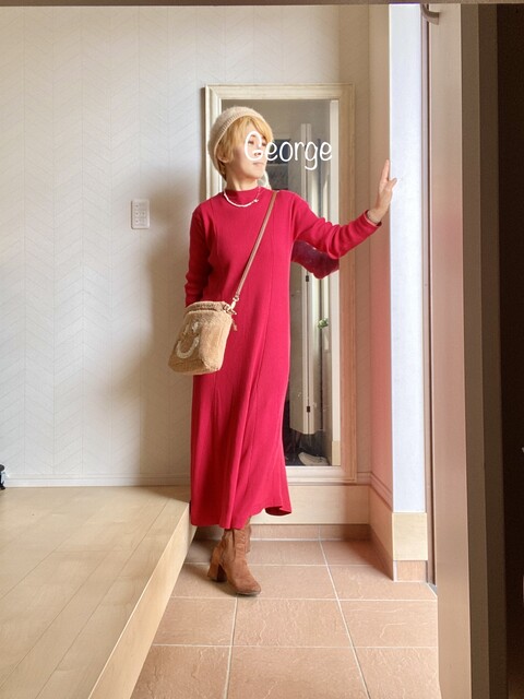 2401 Etre Tokyoの赤ワンピースでリンクコーデ Le Style George