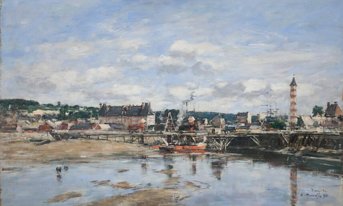 ルイ＝ウジェーヌ・ブーダン【アブヴィルの運河】、希少な画集画