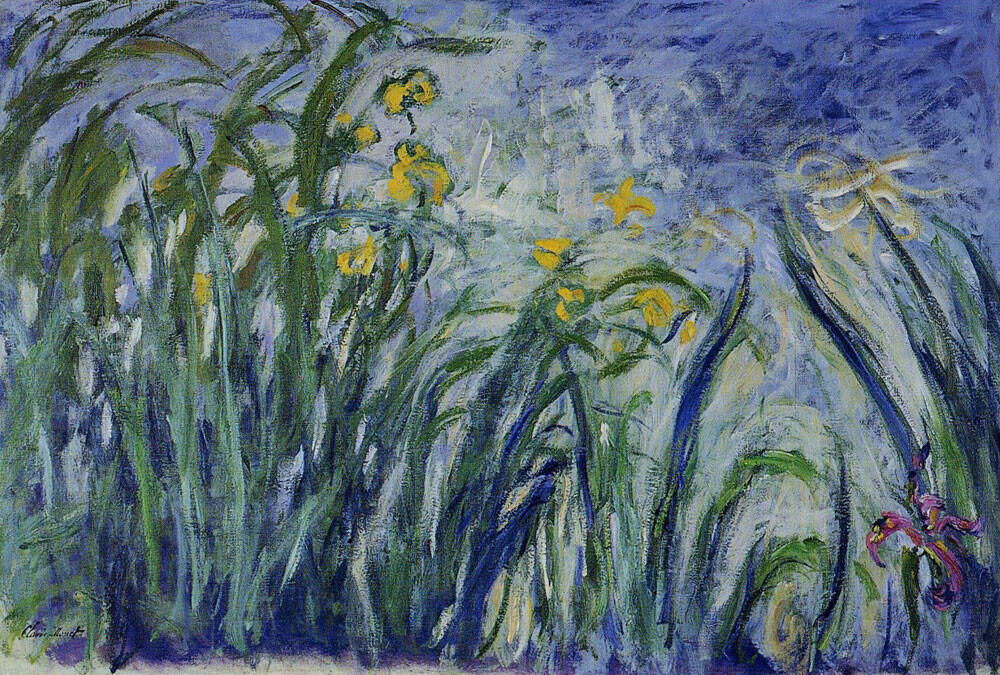 モネが描いた紫色のアイリス｜モネ 睡蓮のとき : クラシック音楽とアート