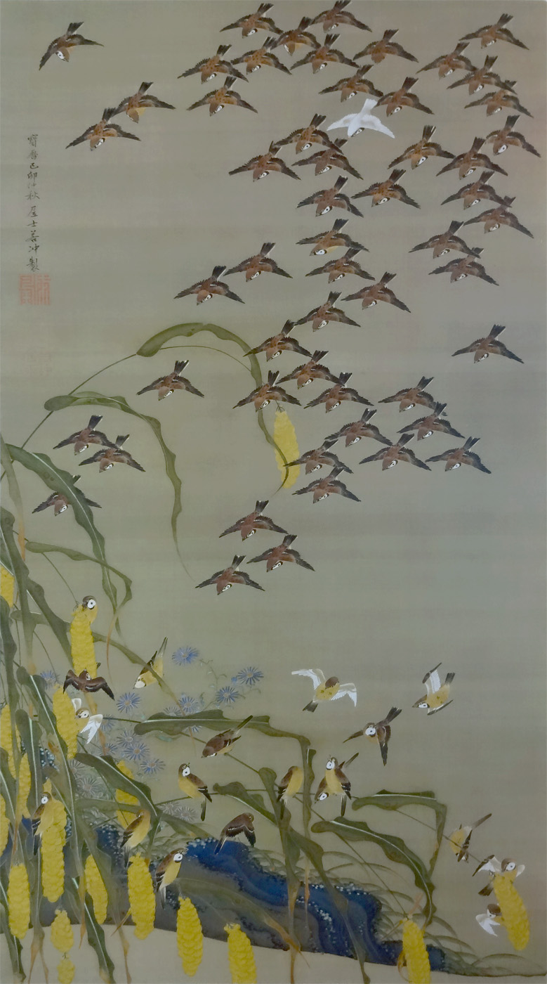 若冲の群 蝶と雀 伊藤若冲 動植綵絵 生誕300年 クラシック音楽とアート 若冲の群 蝶と雀 伊藤若冲 動植綵絵 生誕300年 クラシック音楽とアート