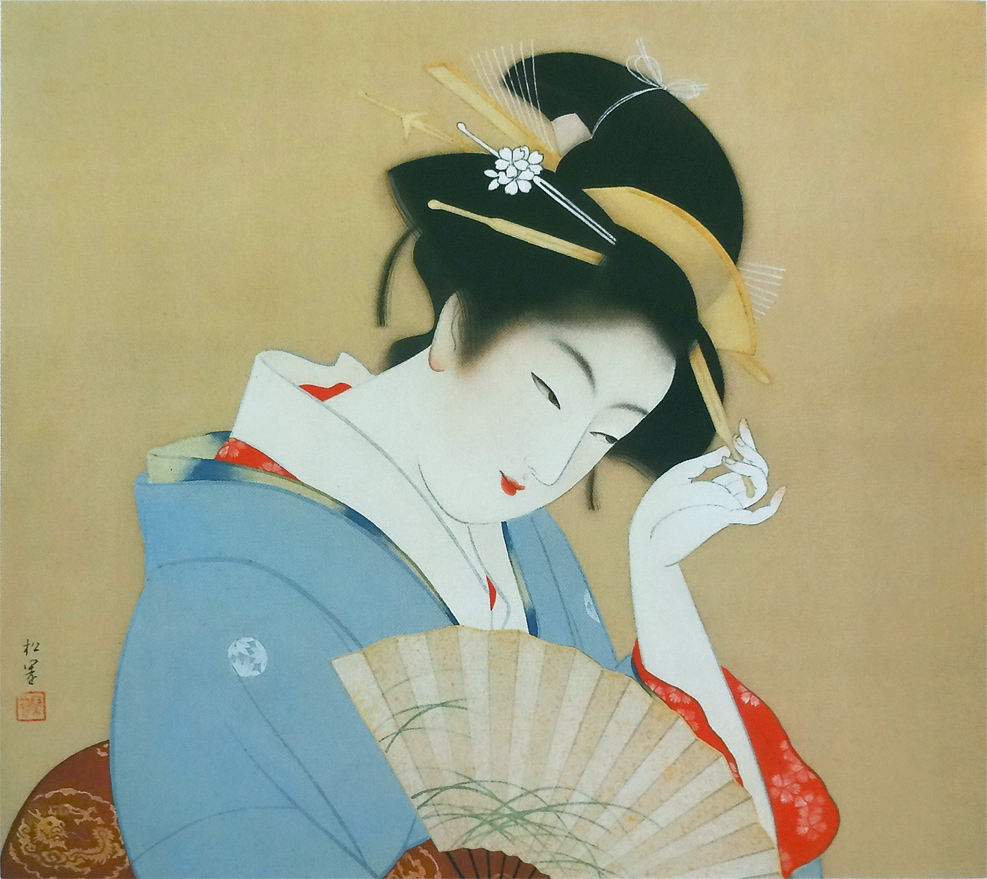 庭の雪｜上村松園 －美人画の精華 : クラシック音楽とアート