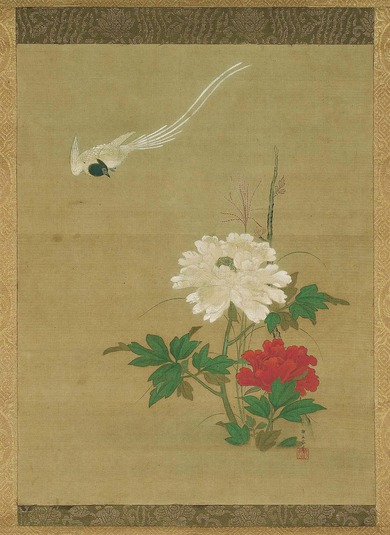 狩野探幽: 楊貴妃・牡丹に尾長鳥図|ボストン美術館展 狩野探幽: 楊貴妃・牡丹に尾長鳥図|ボストン美術館展