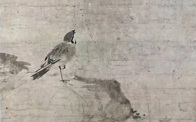 原三渓コレクションの古美術｜神護寺経帙、竹雀図（可翁筆