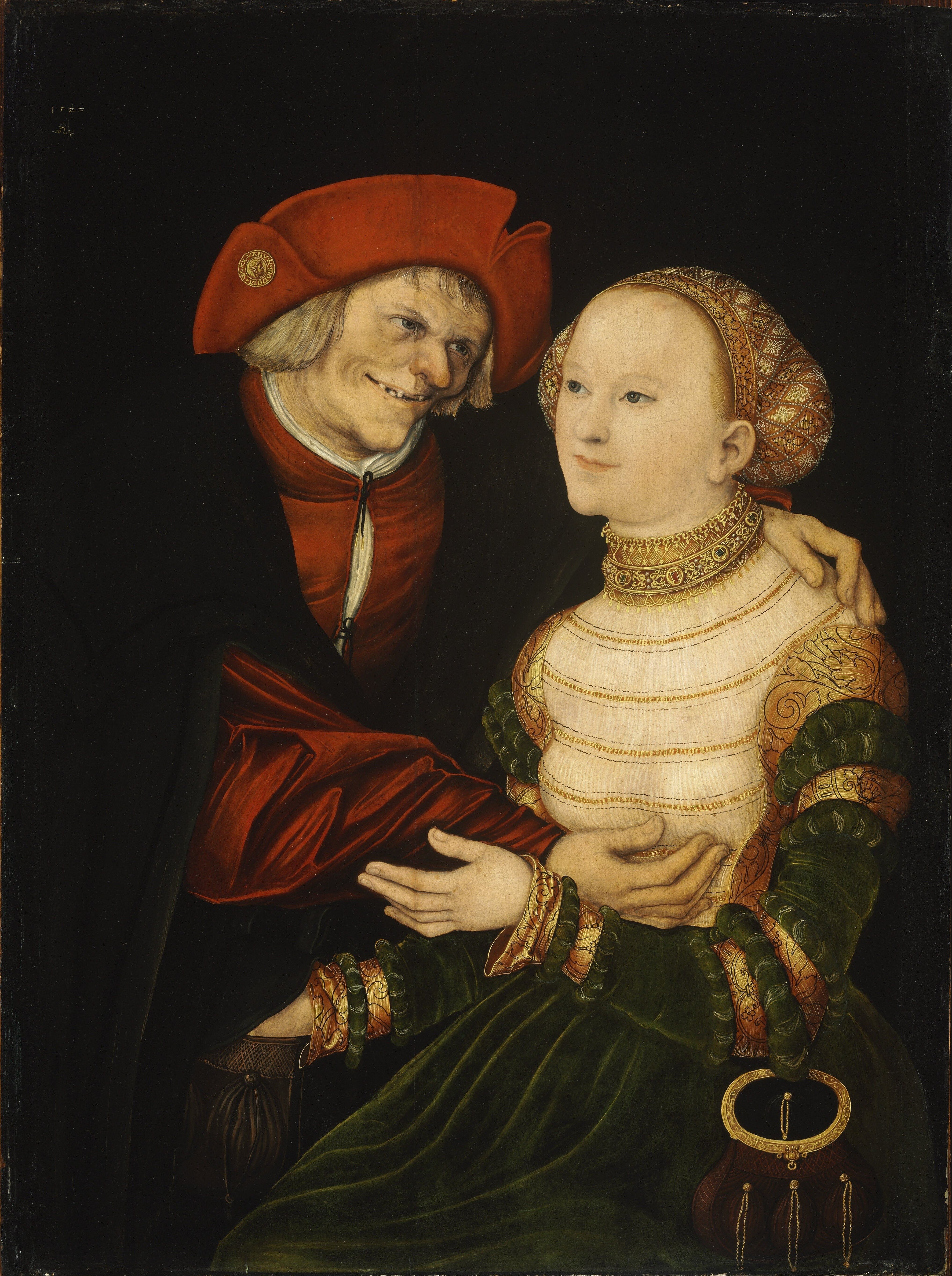 クラーナハ 父 の寓話的絵画 不釣り合いなカップル ブダペスト ヨーロッパとハンガリーの美術400年 クラシック音楽とアート