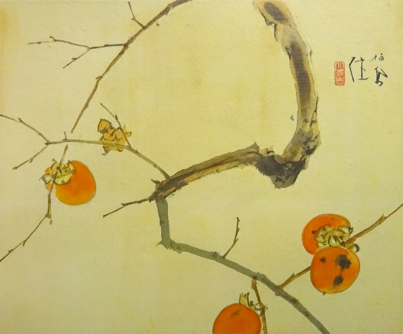 竹内栖鳳： 柿の実 : クラシック音楽とアート