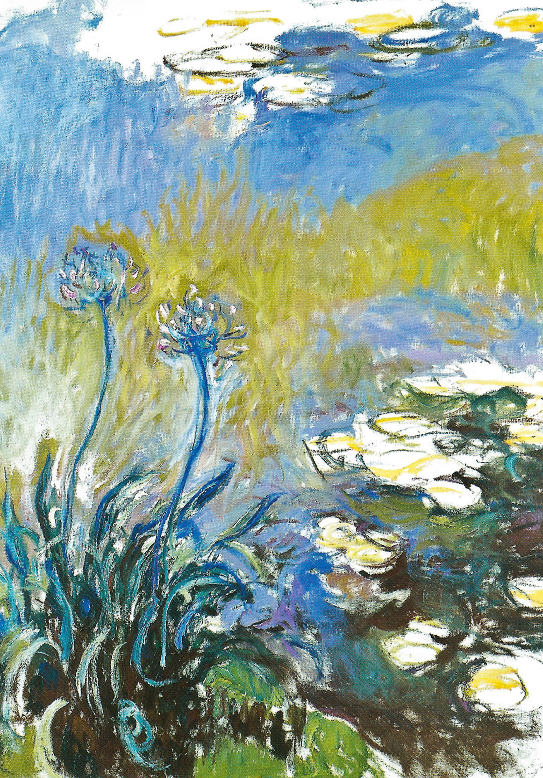 モネが描いたアガパンサス｜モネ 睡蓮のとき 「水と花々の装飾