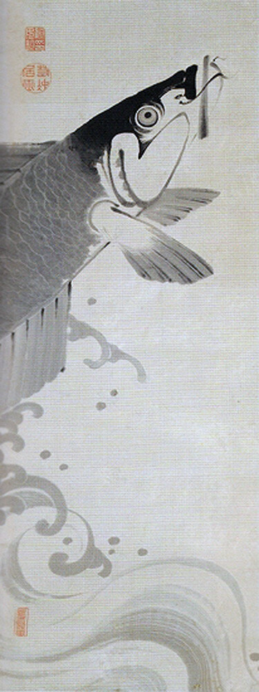若冲の墨画： 松に鷹図、鯉魚図｜江戸絵画の華 出光美術館