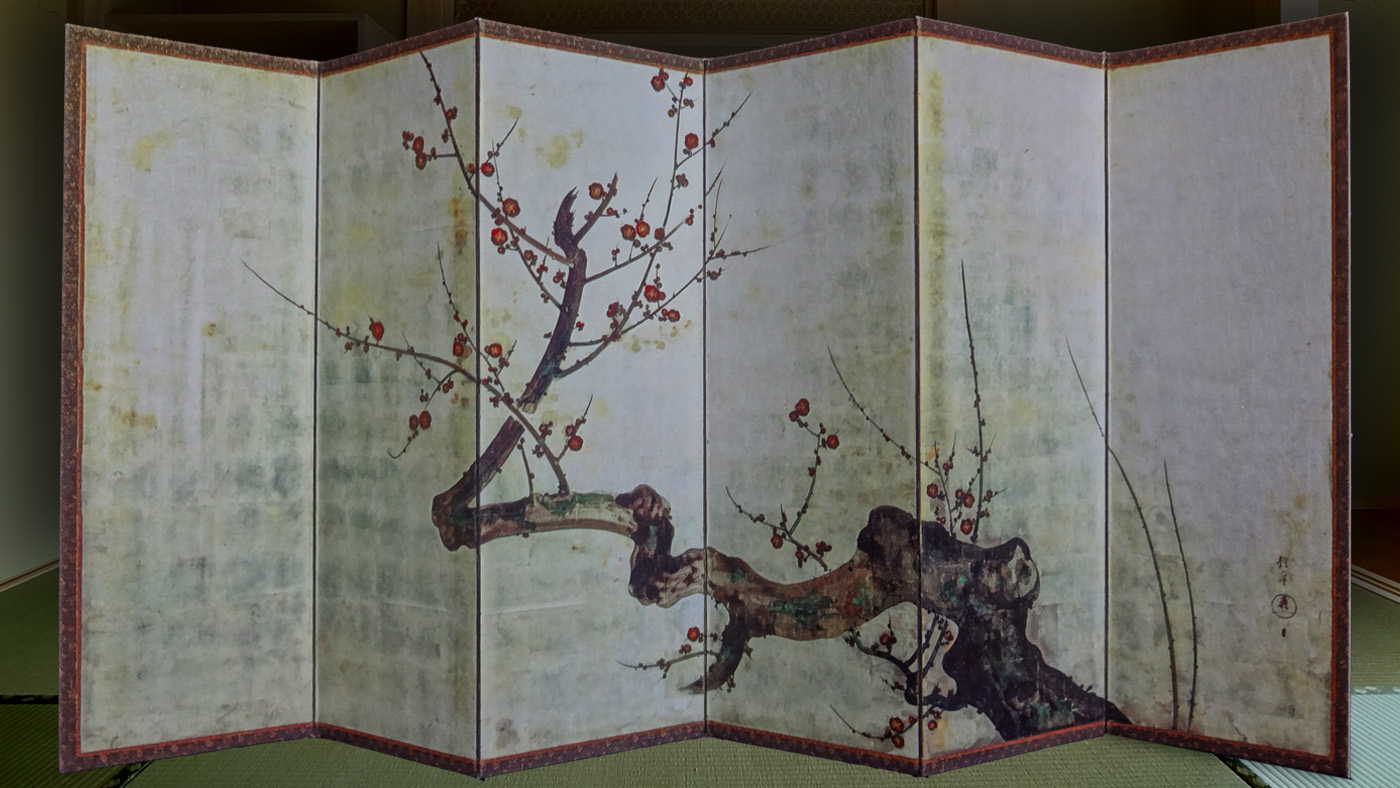 酒井抱一 紅白梅図屏風｜十二ヵ月花鳥図貼付屏風 : クラシック音楽とアート