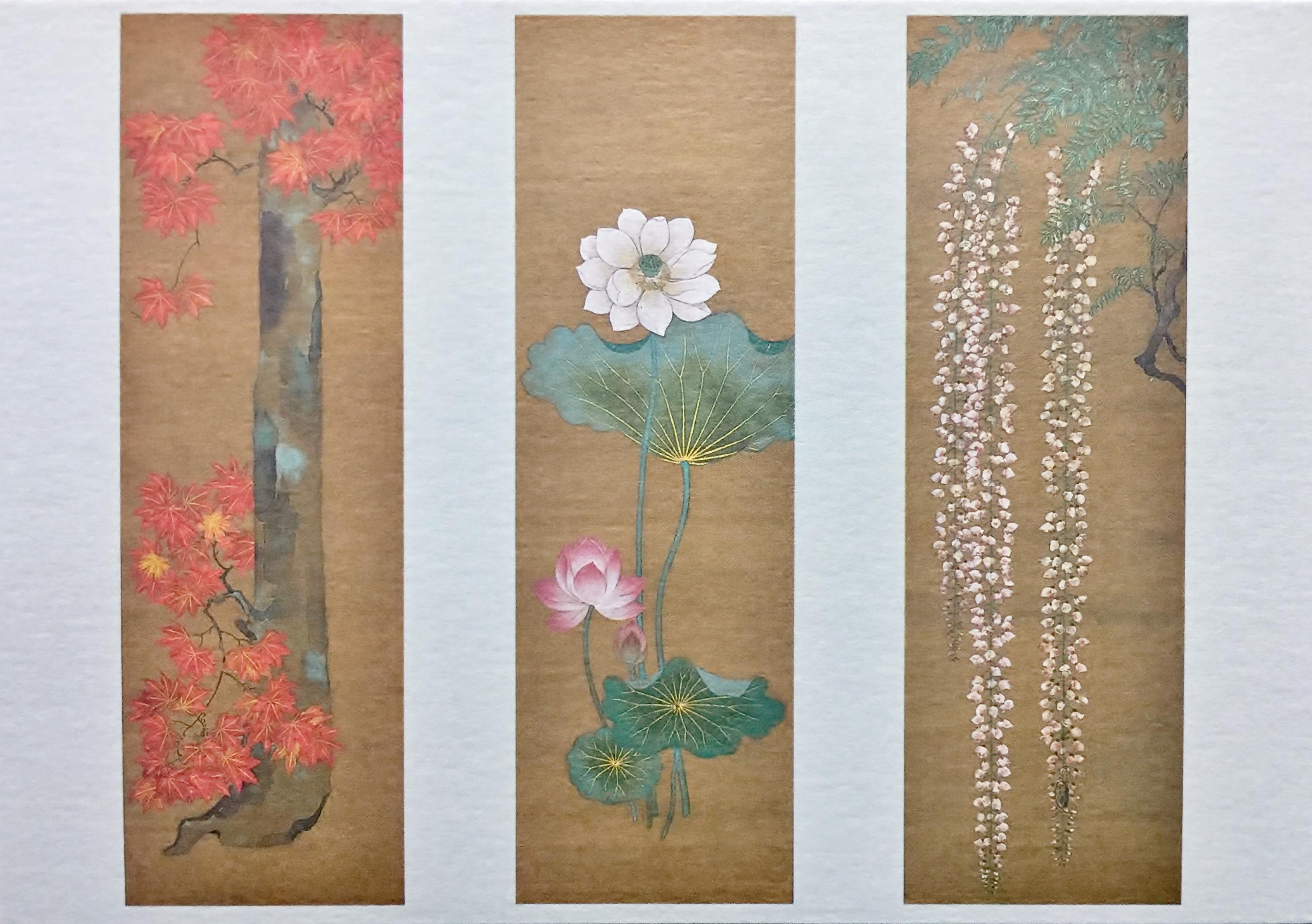 鈴木其一： 藤、蓮、楓図｜本阿弥光甫－鈴木其一、琳派の継承｜琳派と