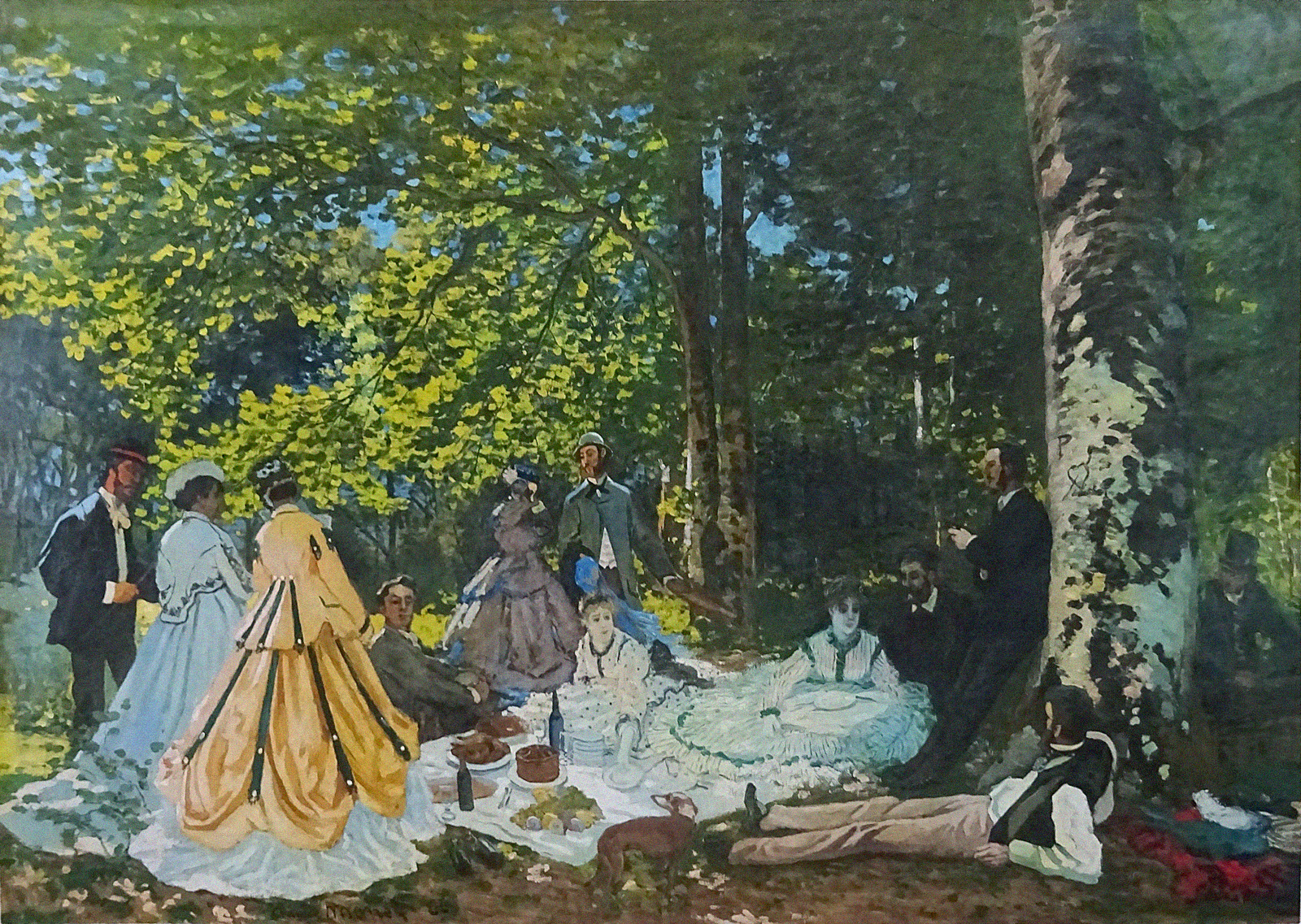 油絵　馬と人と風景画　モーニング プーシキン美術館展 －旅するフランス風景画｜モネ《草上の昼食