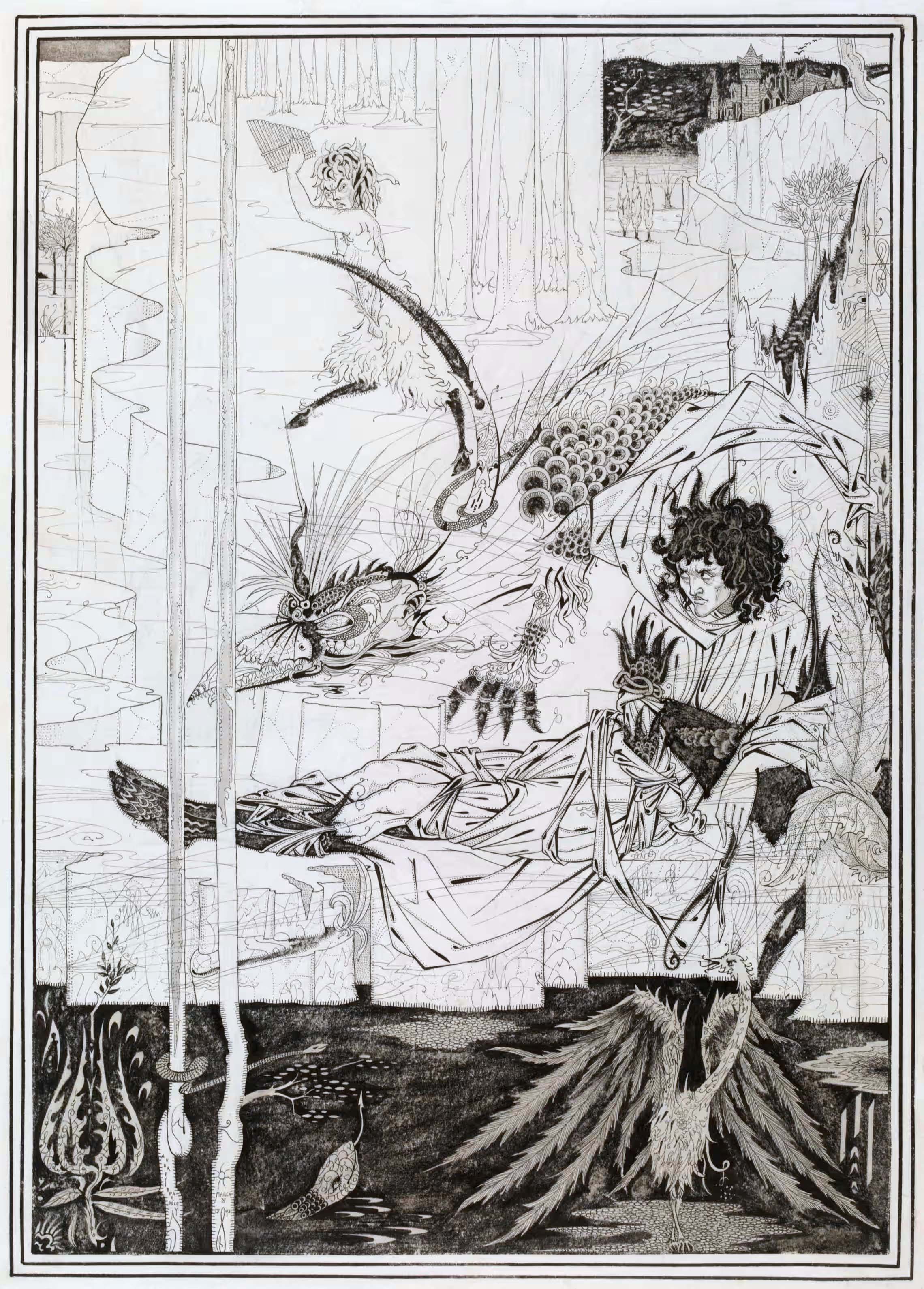 BEARDSLEY オーブリービアズリー　大判『湖の貴婦人テレースとアーサー王』 BEARDSLEY オーブリービアズリー 大判『湖の貴婦人テレースと