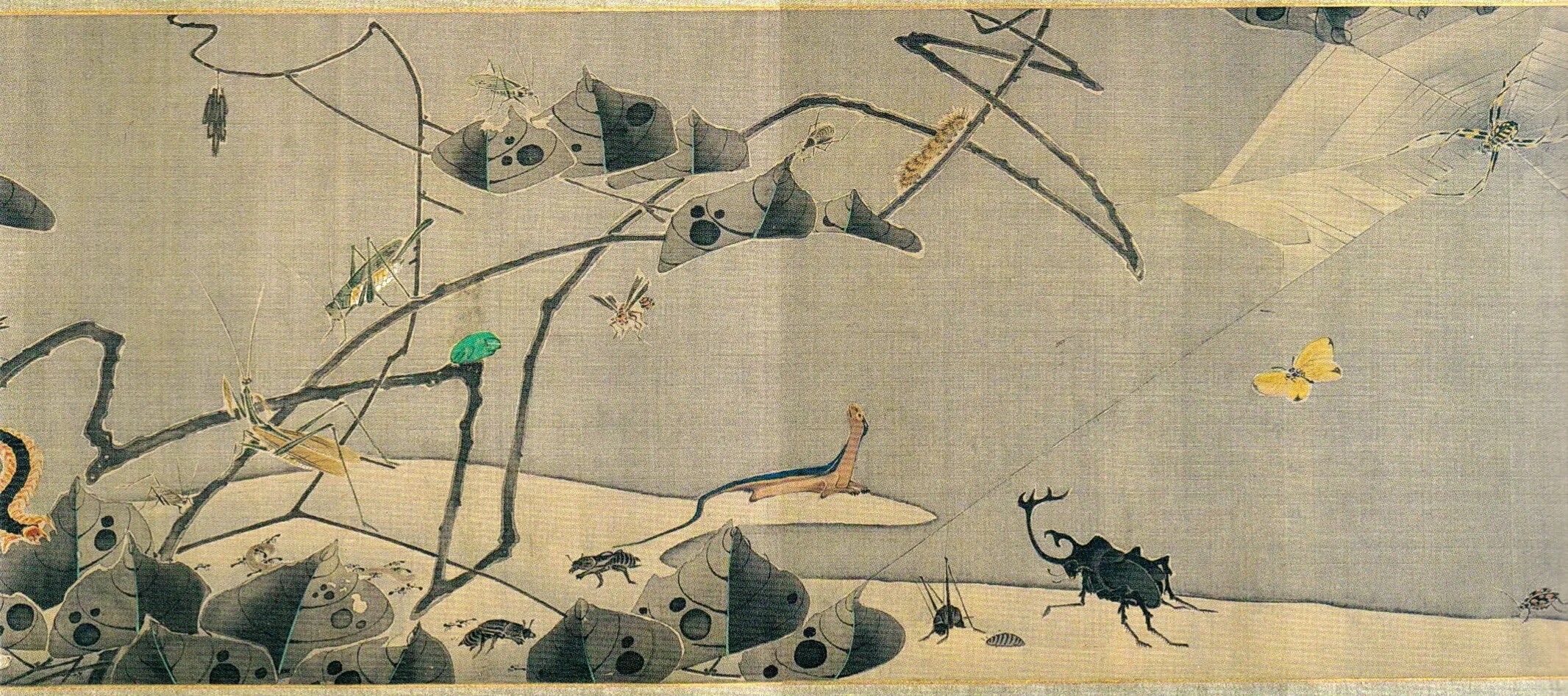 伊藤若冲の《菜蟲譜》を展示｜虫めづる日本の人々＠サントリー美術館