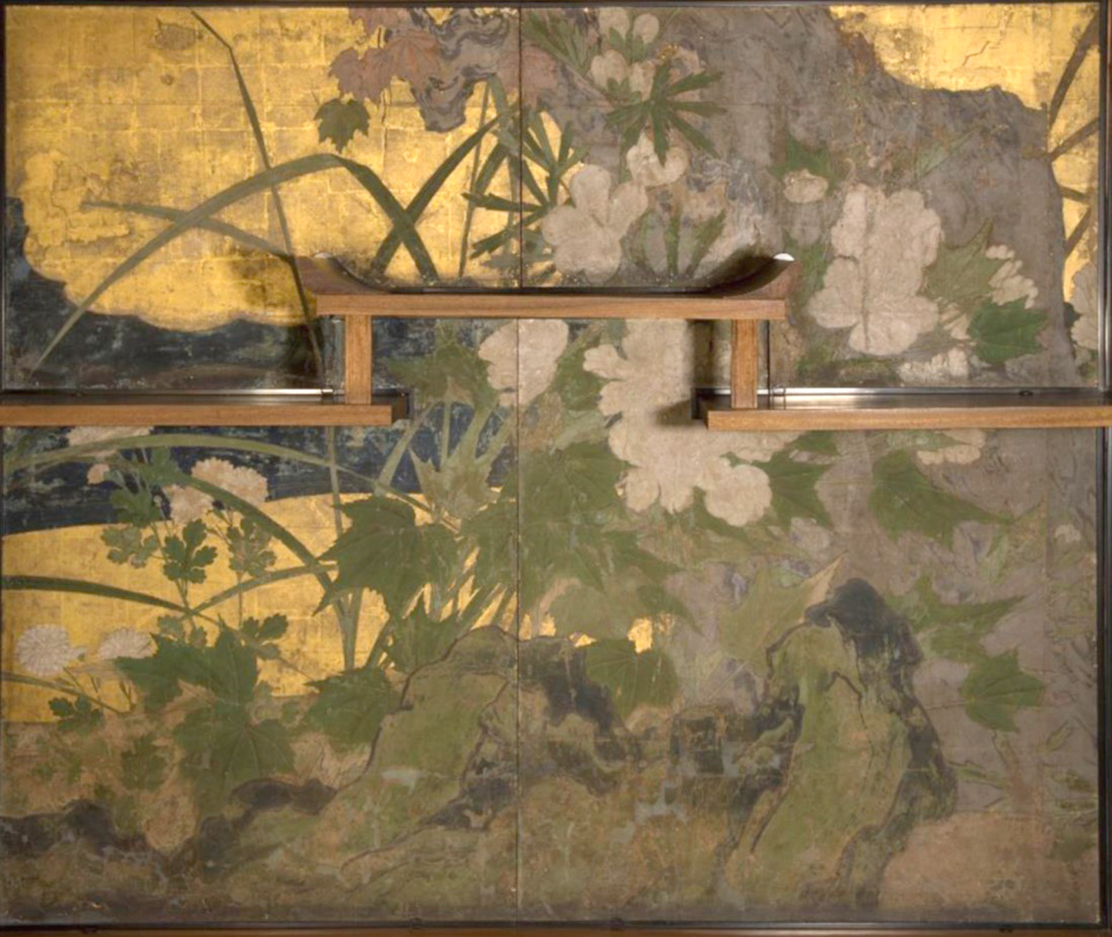 長谷川等伯： 松に秋草図、松に黄蜀葵図｜旧祥雲禅寺客殿を飾った襖絵