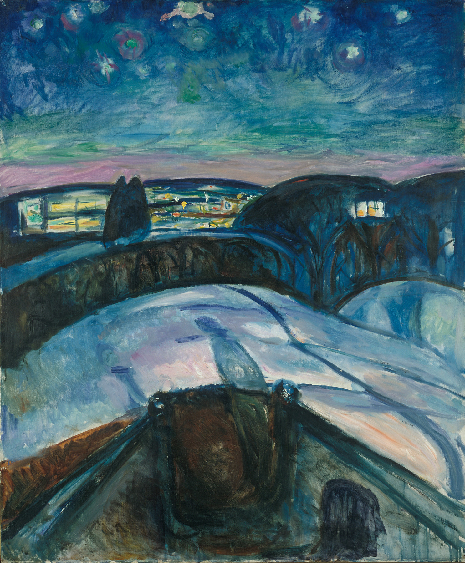 ムンク 星月夜 ムンク展 画家の晩年 クラシック音楽とアート ムンク 星月夜 ムンク展 画家の晩年 クラシック音楽とアート