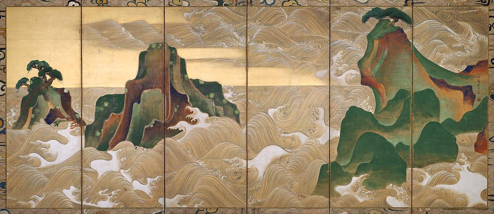 光琳 国宝「紅白梅図屏風」×重文「風神雷神図屏風」 – MOA美術館