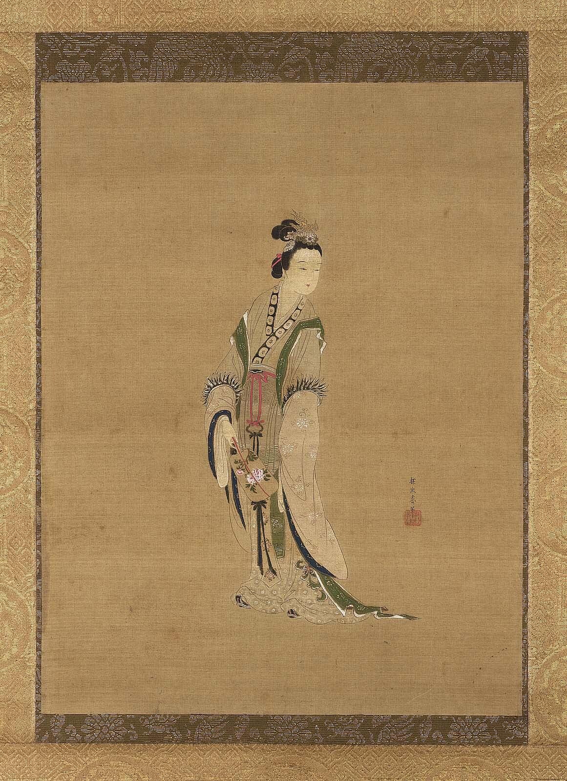 狩野探幽: 楊貴妃・牡丹に尾長鳥図|ボストン美術館展 狩野探幽: 楊貴妃・牡丹に尾長鳥図|ボストン美術館展