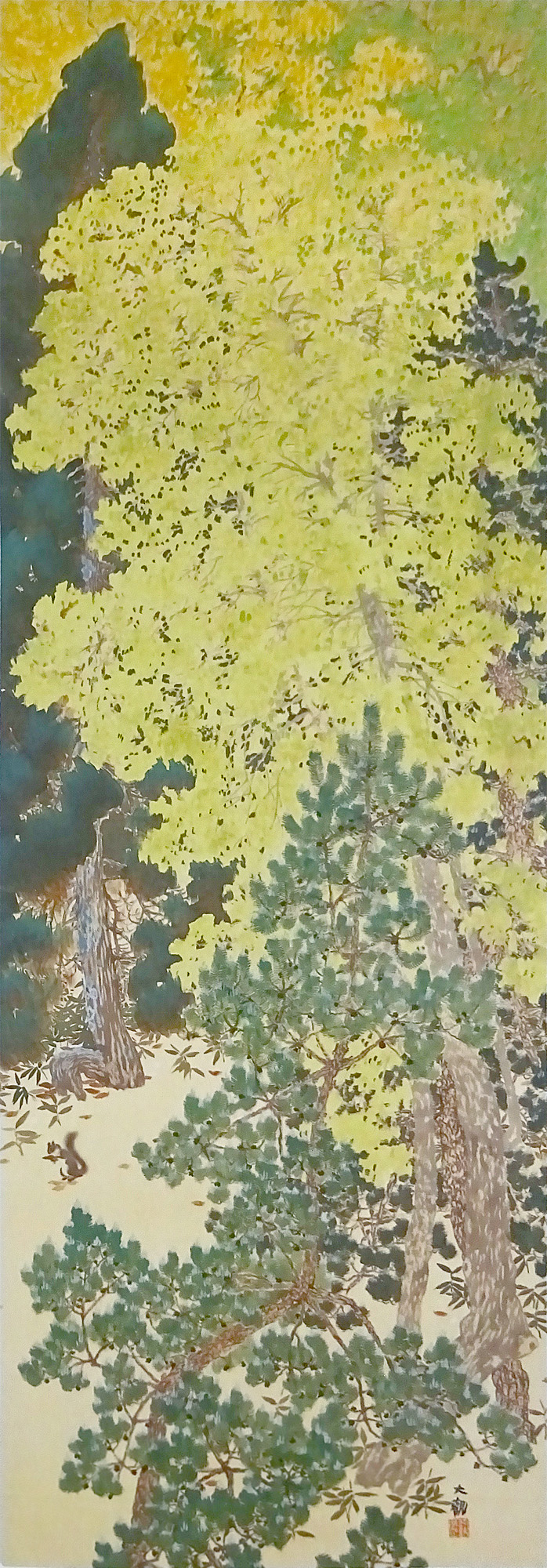 大観の樹木｜山路 松並木 若葉｜生誕150年 : クラシック音楽とアート