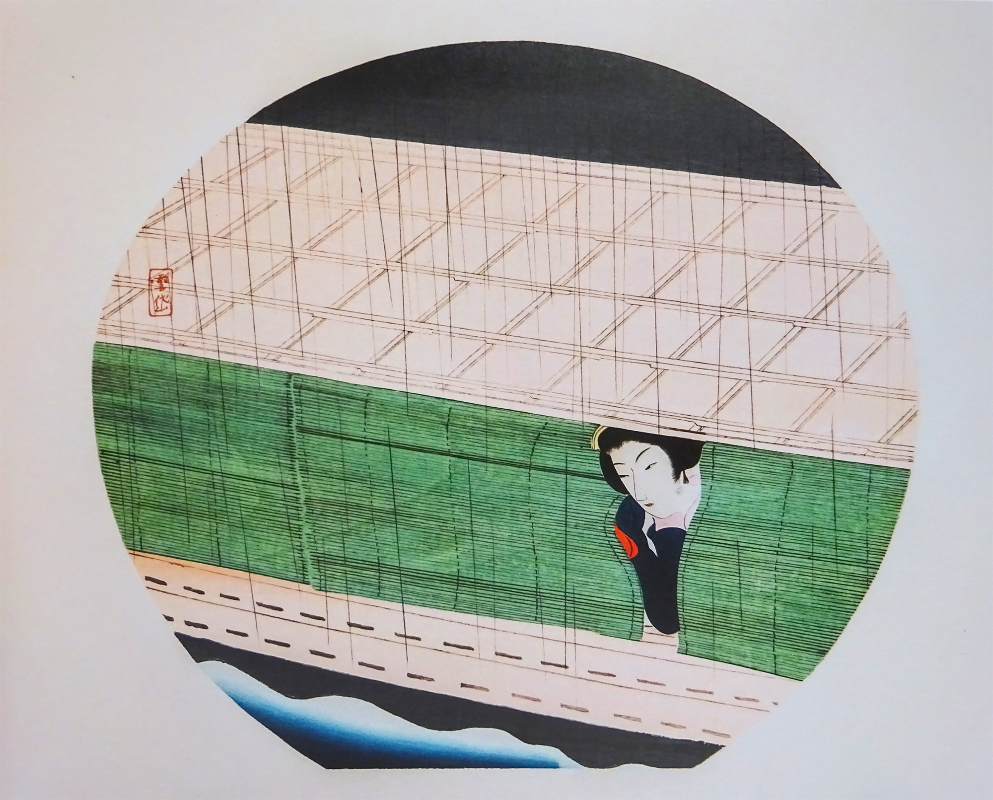 小村雪岱 うちわ絵八佳内 夜雨 復刻 木版画 高見沢版 小村雪岱 うちわ絵八佳内 夜雨 復刻 木版画 高見沢版 【公式通販】