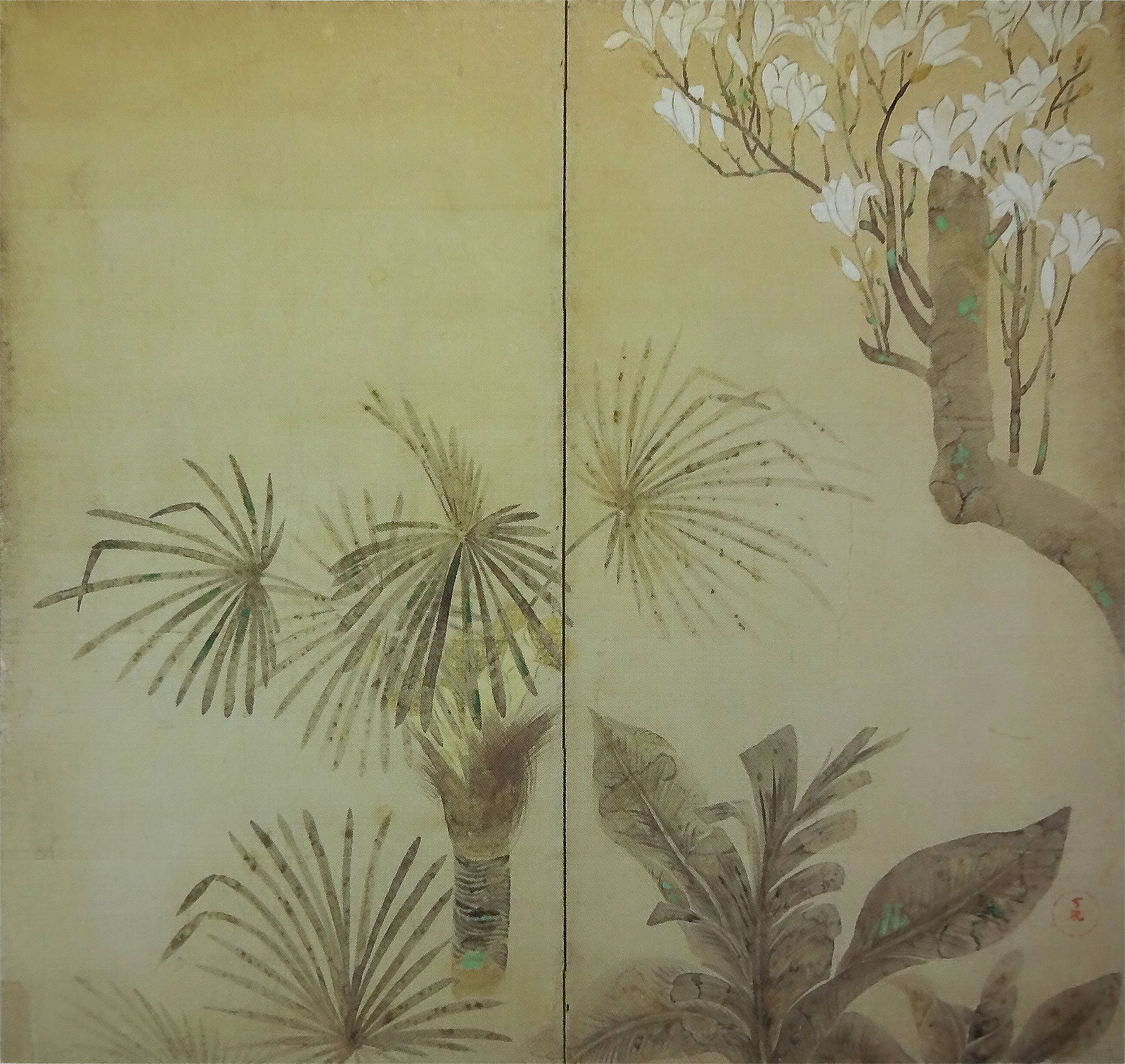 立林何帠： 木蓮棕櫚芭蕉図屏風 松竹梅図屏風 : クラシック音楽とアート