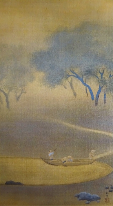 菱田春草、釣帰、希少画集・額装画、新品・日本製額縁付、状態良好 菱田春草、釣帰、希少画集・額装画、新品・日本製額縁付、状態良好