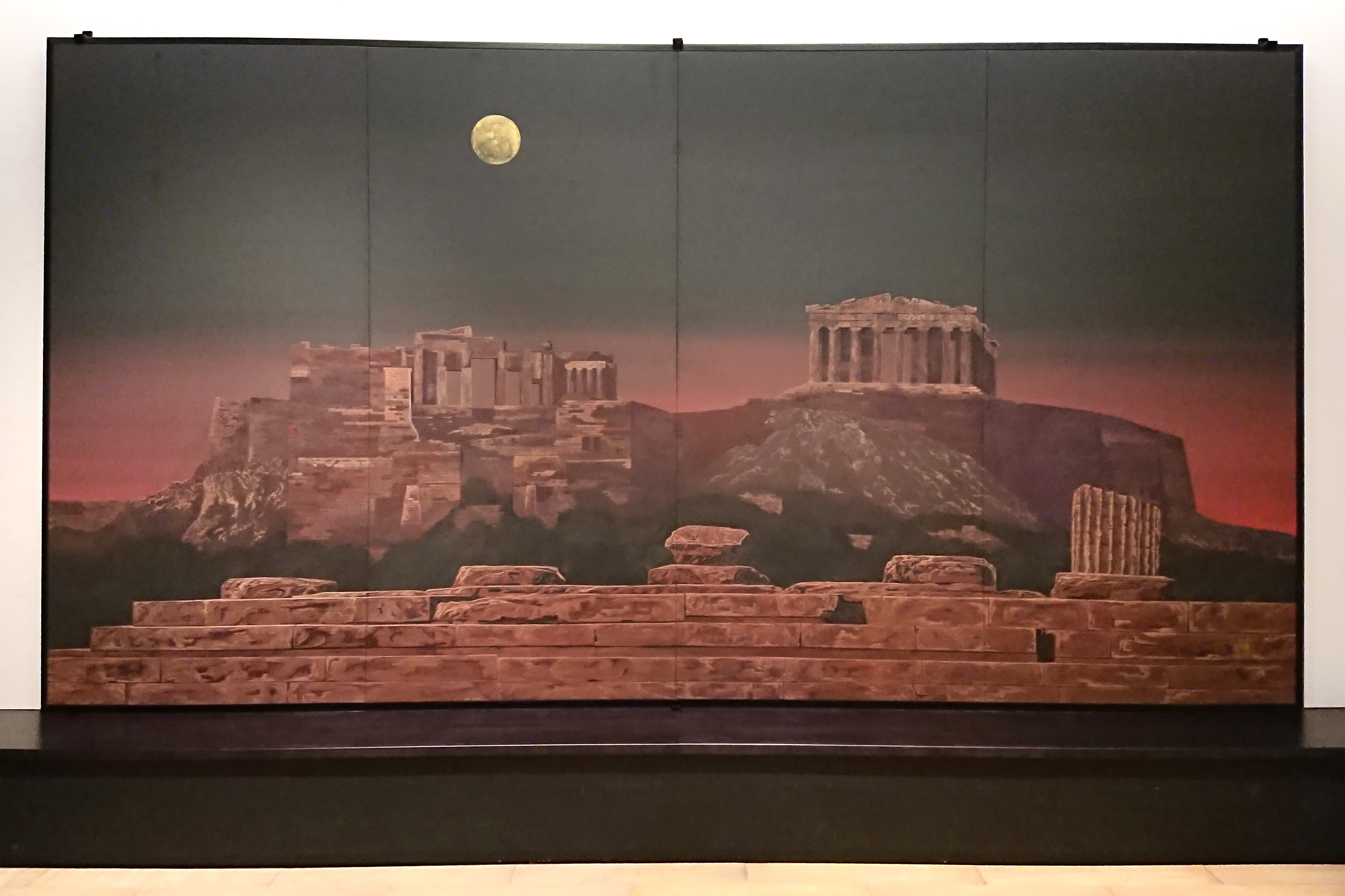 村居正之： アクロポリスの月｜現代日本画 -夜-｜郷さくら美術館
