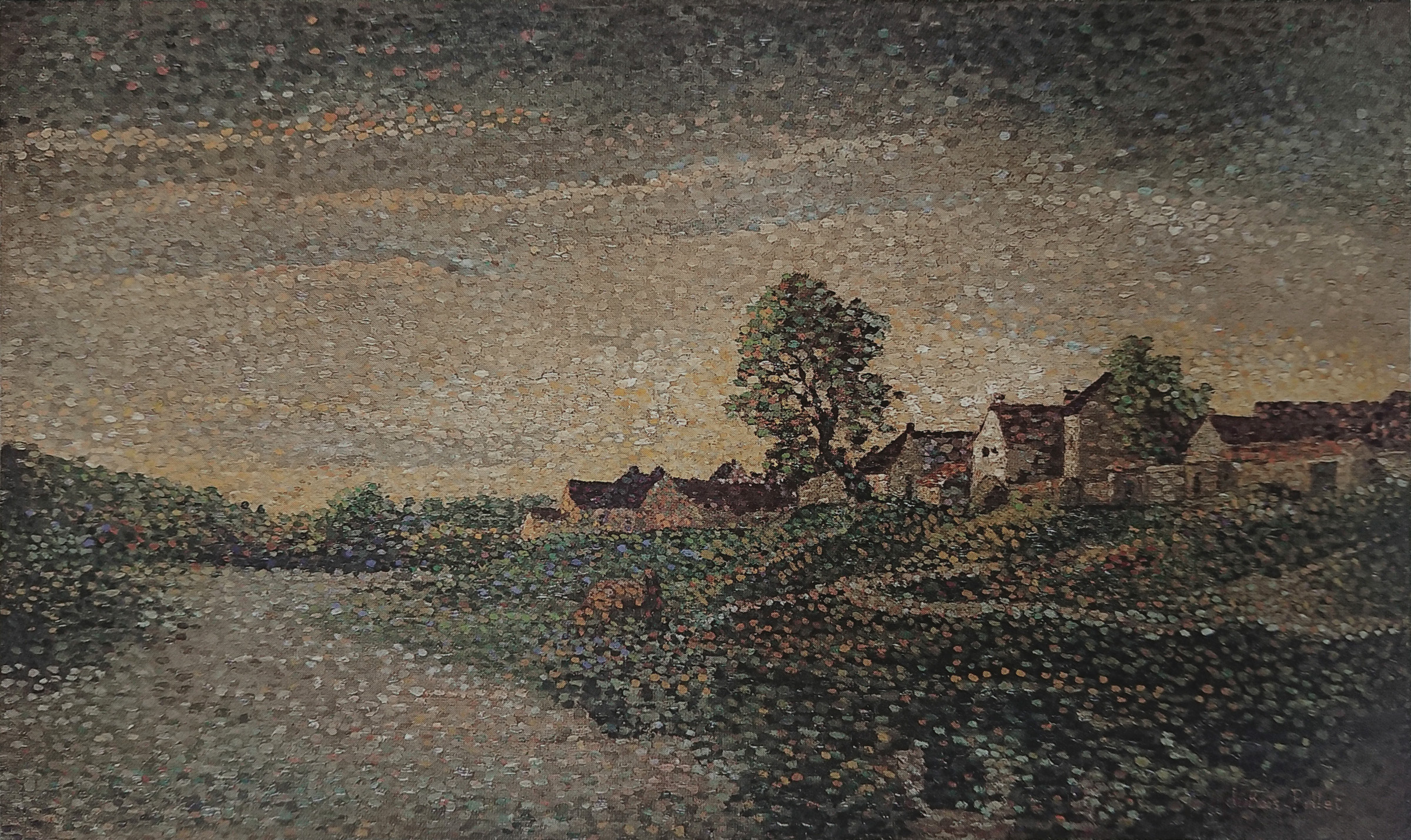 アルベール・デュボワ＝ピエ、セーヌ川の岸辺、ヌイイ、希少な画集より