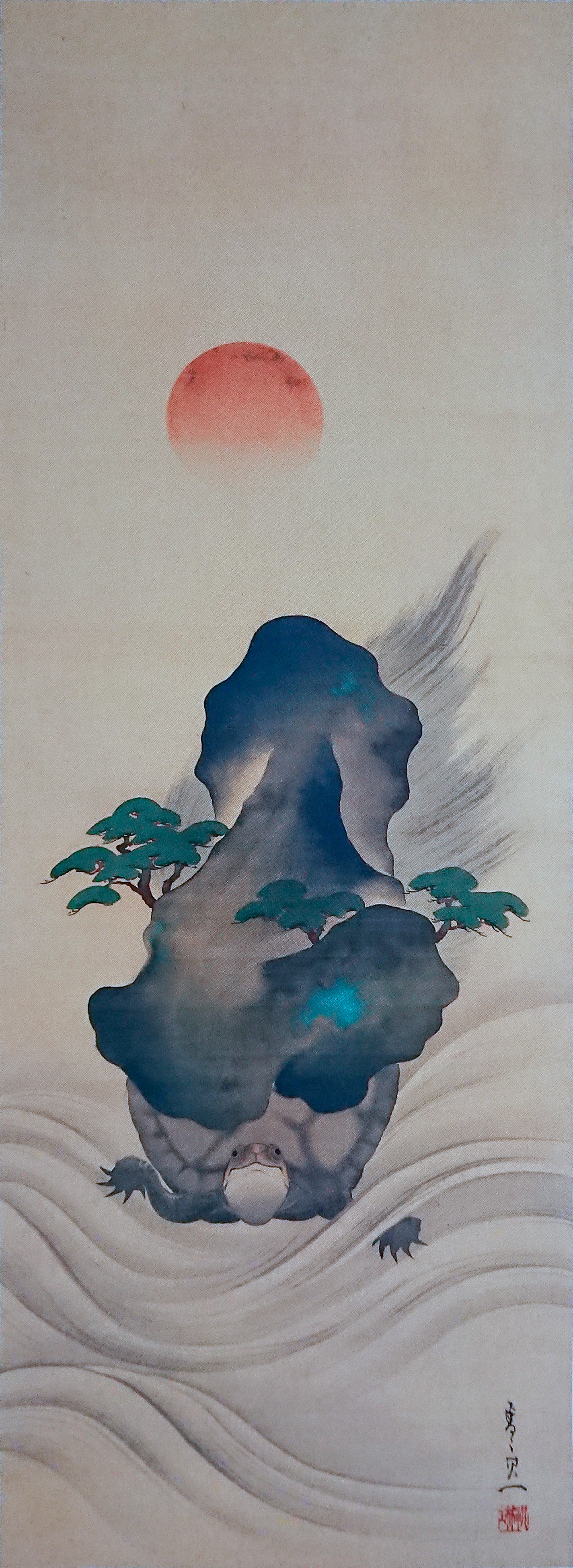 鈴木其一: 亀蓬莱山図|アバンギャルドな吉祥の絵画|今年こそ 鈴木其一: 亀蓬莱山図|アバンギャルドな吉祥の絵画|今年こそ