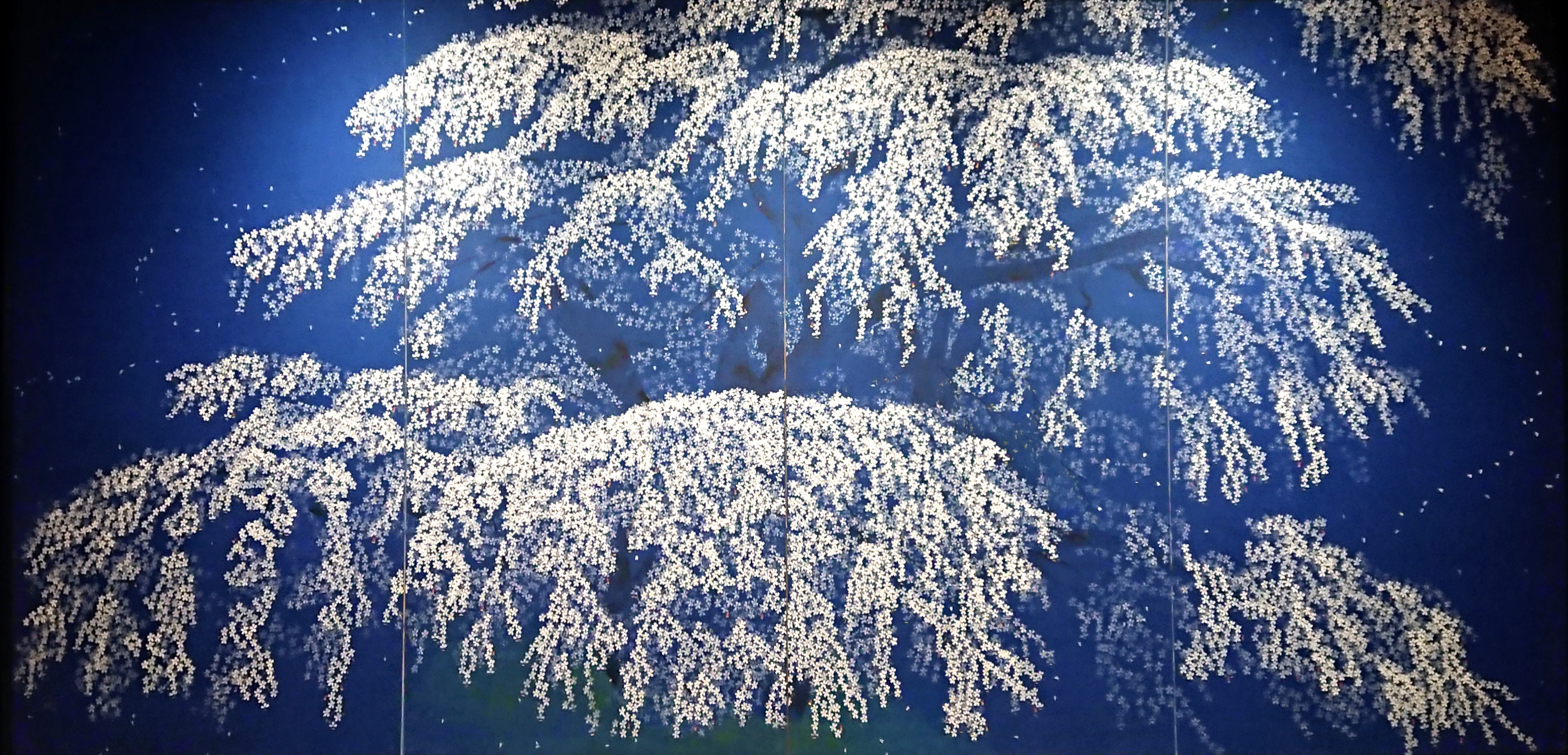 中島千波: 春夜三春の瀧櫻|桜百景展 vol.29|郷さくら美術館 中島千波: 春夜三春の瀧櫻|桜百景展 vol.29|郷さくら美術館
