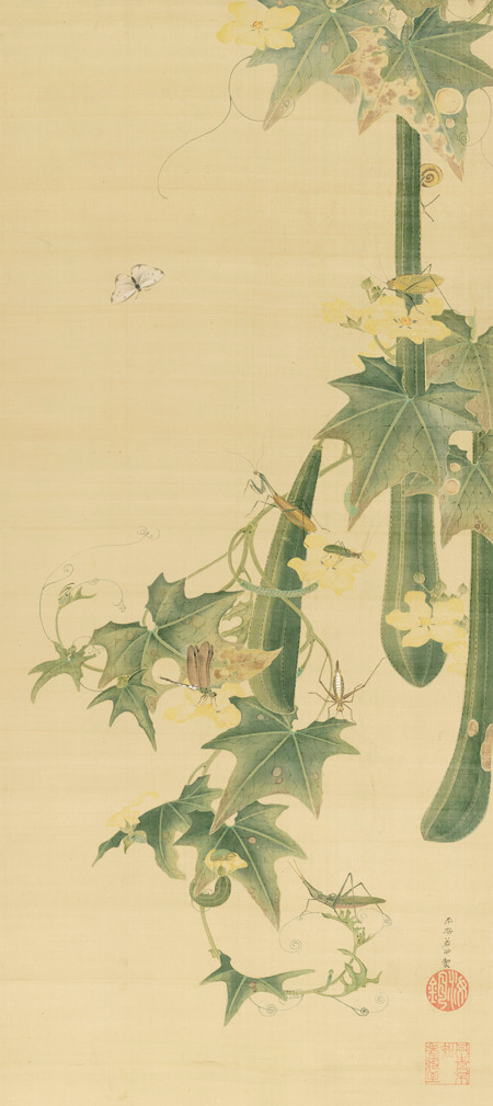 伊藤若冲： 糸瓜群虫図｜奇想の系譜展 : クラシック音楽とアート