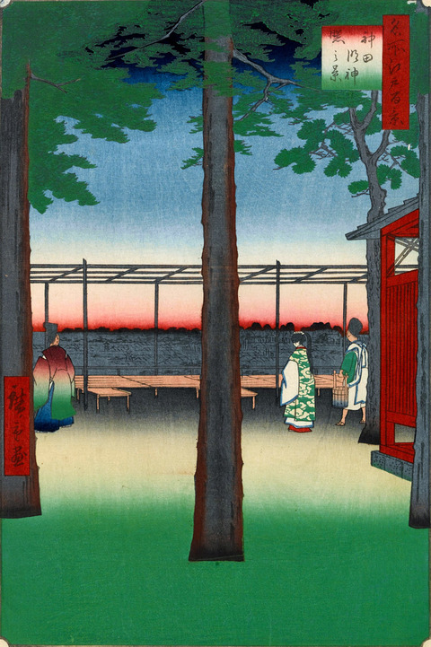 広重 神田明神曙之景