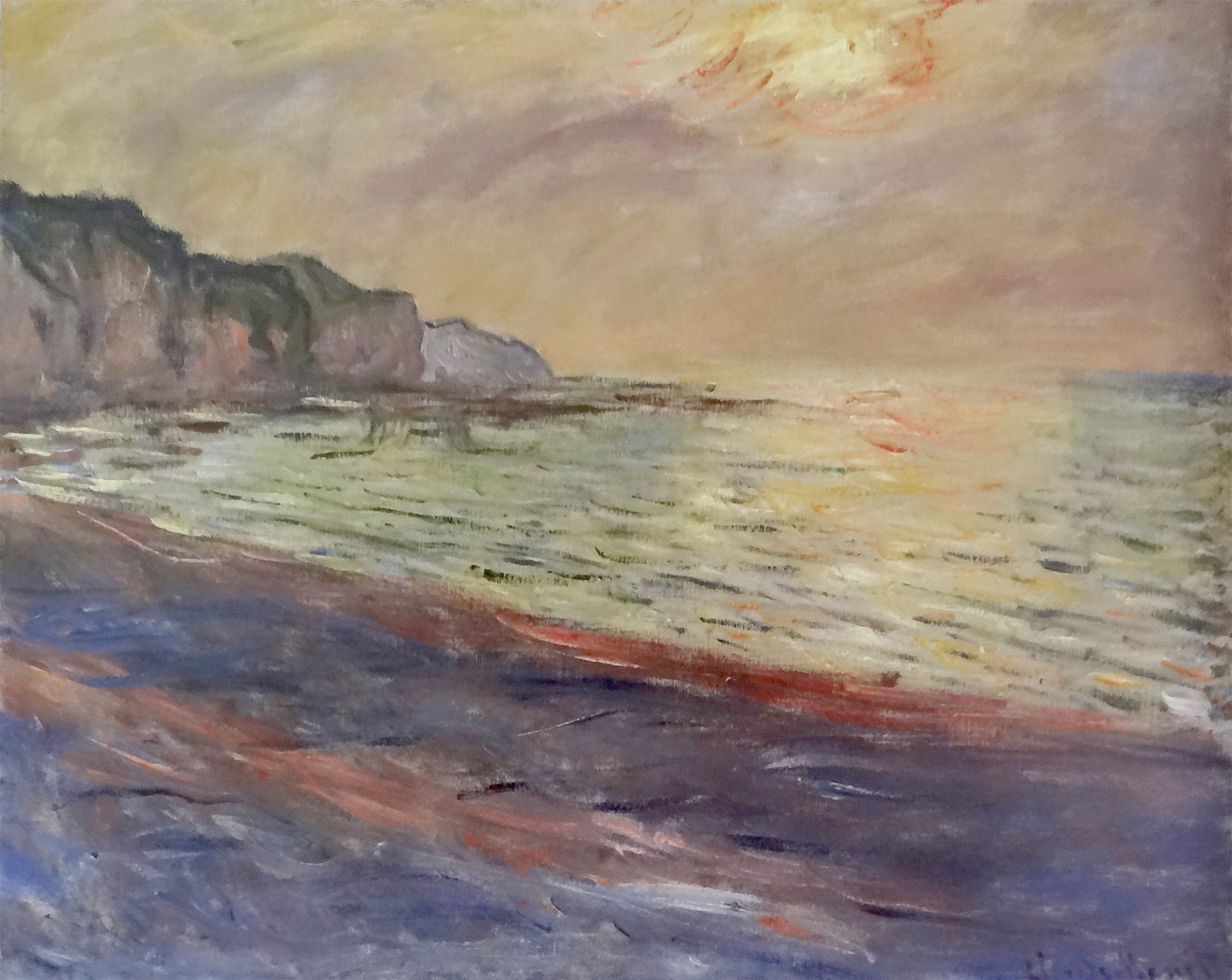 モネ展＠東京都美術館Ⅱ 《プールヴィルの海岸、日没》 : クラシック