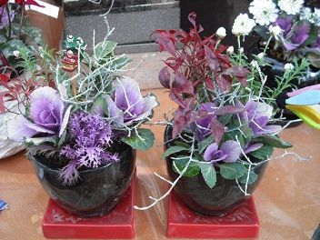 正月の寄せ植え フラワーガーデン花音