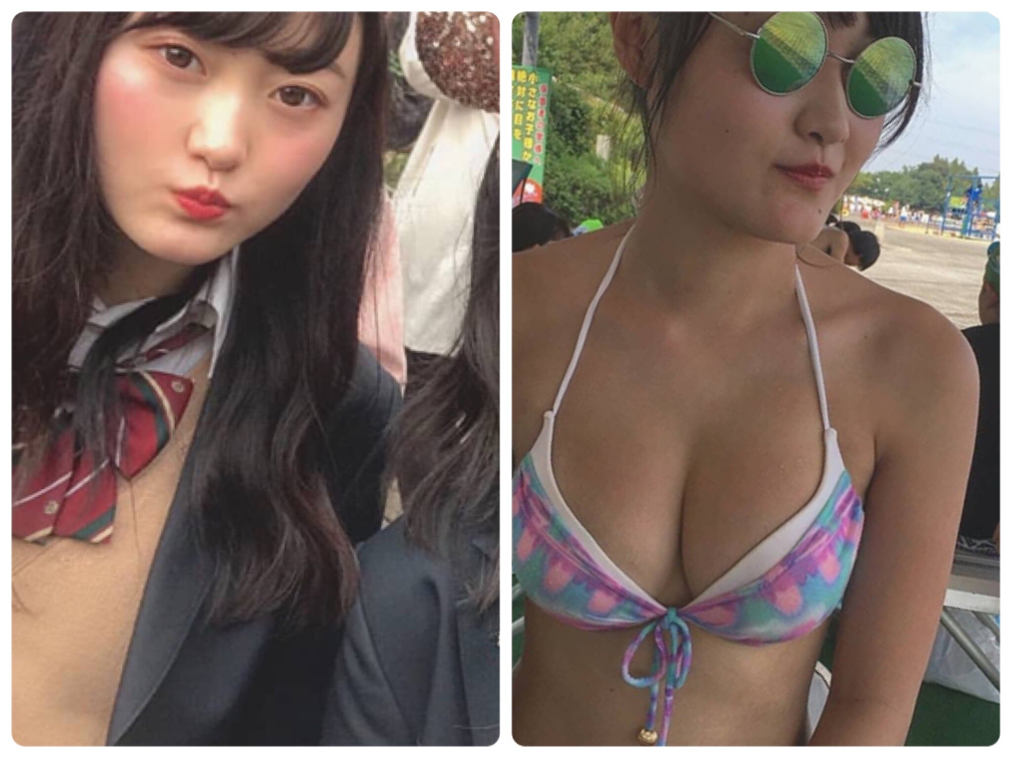 比較合成　全裸　着衣 画像】JKの制服と水着姿の比較ｗｗｗｗｗｗｗｗｗｗ : 女子アナお宝画像速報－5chまとめ