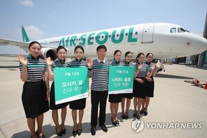 韓国行きの飛行機エアソウル