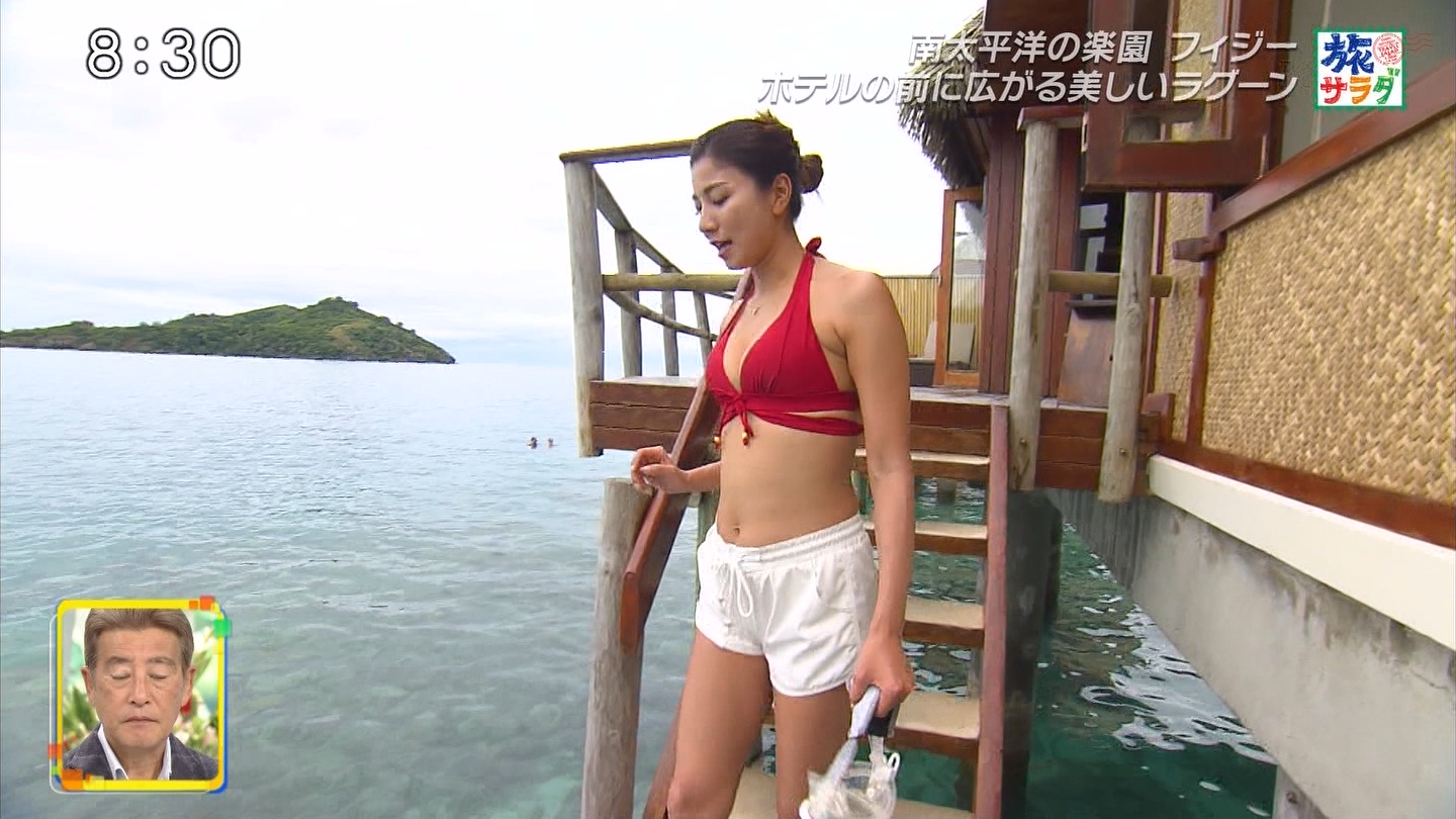画像 旅サラダで青木愛ちゃんが水着姿でエッチな体を披露 女子アナお宝画像速報 5chまとめ