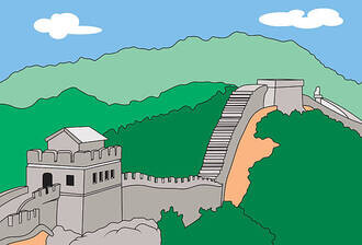 万里の長城に中国人が行列