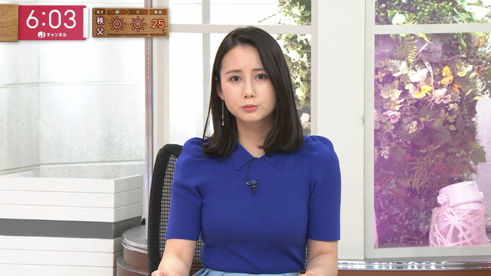 森川夕貴アナのニット胸