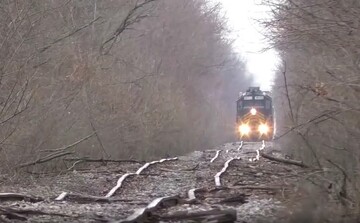 アメリカの電車の線路