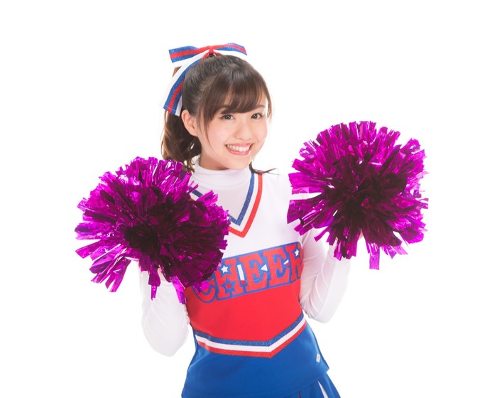 【画像】チアガールさん、演技中に無防備な胸チラをしてしまうｗｗｗｗｗｗ