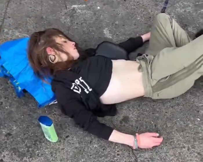 【動画】街の路上でトップモデル級の美少女が寝てる世界線wwwwwww