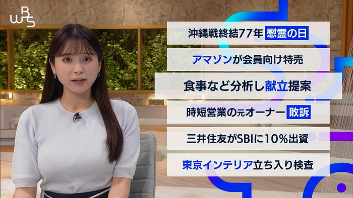 角谷暁子アナの巨乳