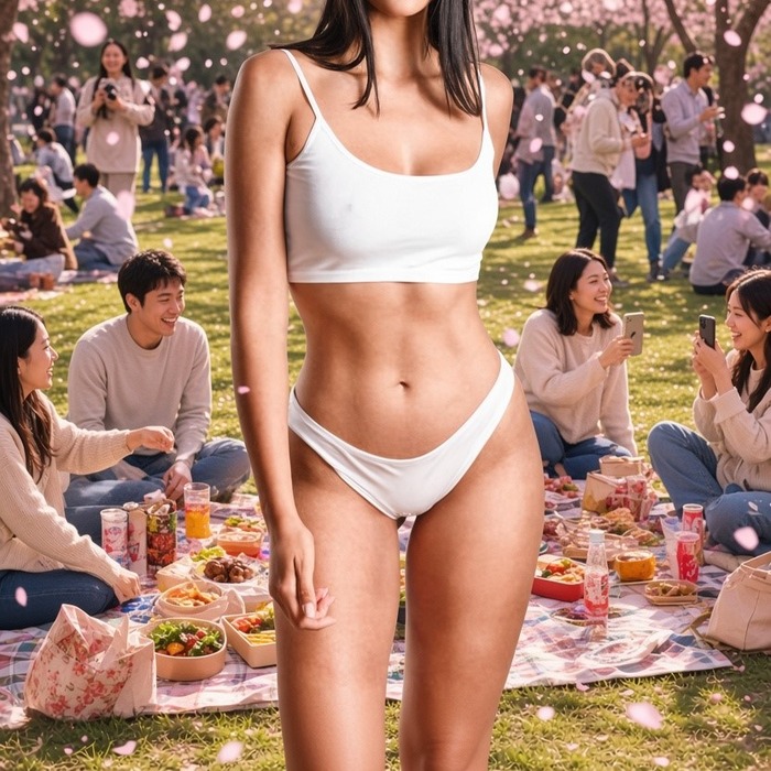 【画像】くそエ□ボディ女性芸能人さん、花見での下着ショットが晒されてしまうｗｗｗｗｗｗｗ