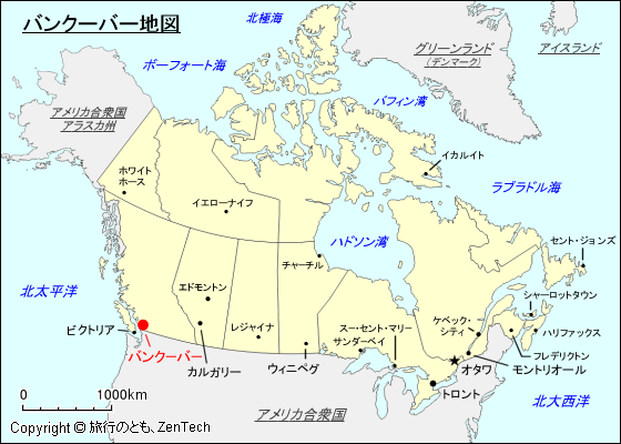 バンクーバーの街並み