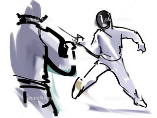 マンコと金玉がフェンシング