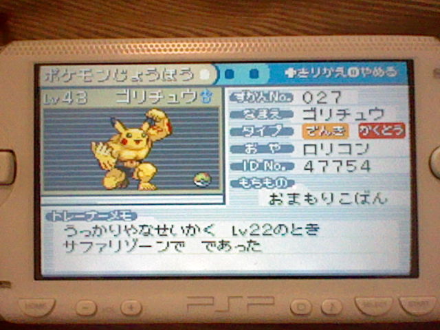 ピカチュウがゴリチュウに進化しました へちょいブログ ピカチュウがゴリチュウに進化しました へちょいブログ