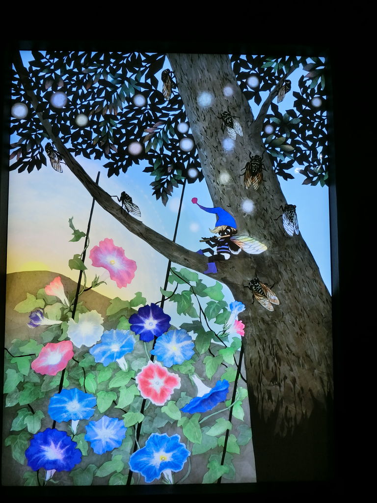 藤城清治先生 版画 朝顔 夏蝉 朝顔 夏蝉 | 光るジグソーパズルの