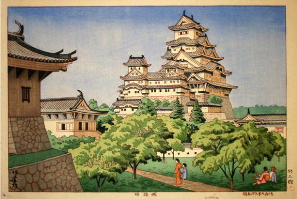浅野竹ニ 東京名所ノ内 柳橋月明】新版画 昭和31年 名所