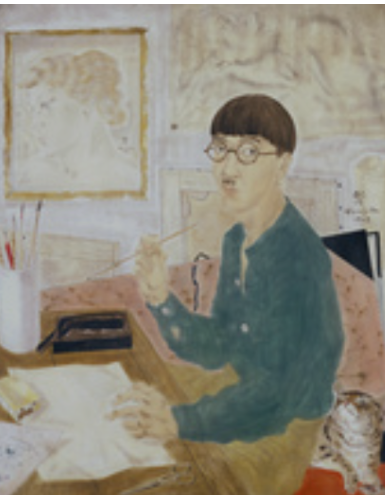 藤田嗣治、【エミリー・クレイン・シャドボーンの肖像（部分）】 没後50年 藤田嗣治展（京都国立近代美術館）｜美術手帖