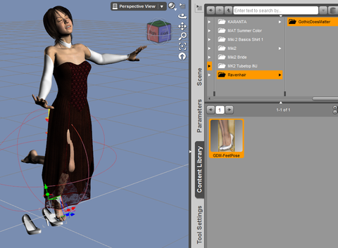 DAZ Studio4.5での様子